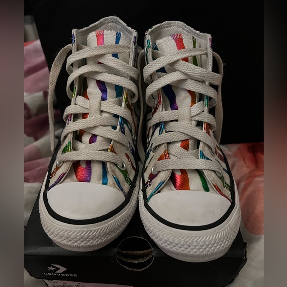 Converse Archive Zebra Chuck Taylor All Star Kids SZ 12, Like New - Picture 5 of 9